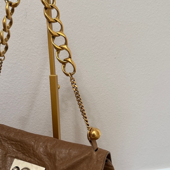 Chloe Brown Leather Chain Strap Bag with Dusty - Picture 4 of 10